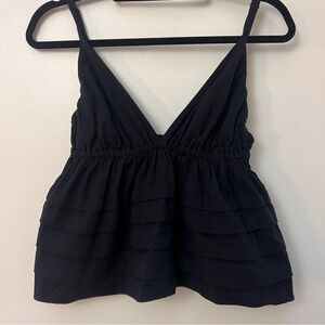 Reformation Black Tiered Tank